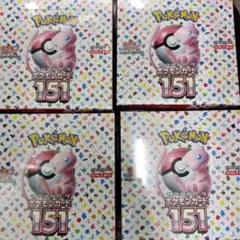 ポケモンカード151　シュリンク付4BOX