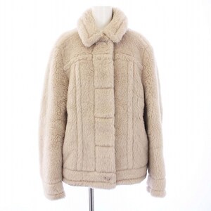 マックスマーラ MAX MARA 23AW テディベア TEDDINO ジャケット アウター 比翼ボタン アルパカ 40 M ベージュ /KH ▲H レディース