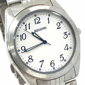 CITIZEN シチズン REGUNO レグノ 腕時計 1032-T014721 クオーツ アナログ ラウンド ホワイト シルバー 電池交換済み 動作確認済み