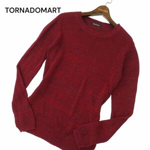 TORNADOMART トルネードマート 麻 リネン混★ フライト テープ ヤーン ニット セーター カットソー Sz.M　メンズ　A4T08542_7#J