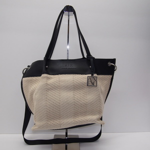 ARMANI EXCHANGE シェブロン柄 2Wayハンドバッグ 鞄 BAG ∴WB898