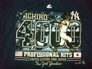 残り僅か　イチロー4000本安打達成日販売公式TシャツサイズL