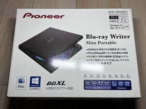 新品 パイオニア 外付けBDドライブ　USB3.0 ブルーレイドライブ ポータブルBD PowerDVD 再生ソフト付き ブラック