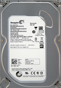 Seagate ST500DM002-1BD142-500 KC45 DP/N 09CF26 3.5インチ SATA600 500GB 1356回 12185時間