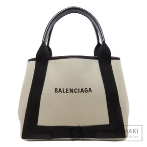 BALENCIAGA バレンシアガ 339933 ネイビーカバス ハンドバッグ キャンバス レディース 中古