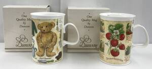 (シール付き未使用品）ダヌーン/DUNOON　マグカップ2個セット　Bear・Strawberry　英国製/イングランド/外箱付き/希少