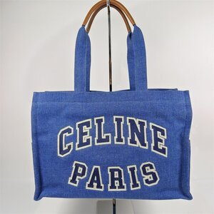 CELINE 極美品 セリーヌ トートバッグ ショルダーバッグ ハンドバッグ ブルー デニム