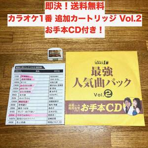 ★即決 送料無料 お手本CD付き カラオケ１番 オプション 最強人気曲パック vol.2 チップ カートリッジ カセット 追加曲 合計15曲 一番