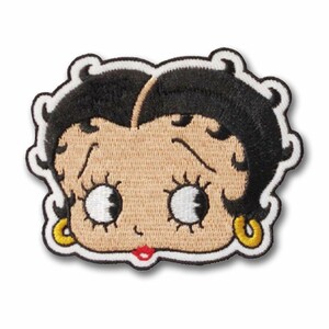 ワッペン Betty Boop 01 [face]（7.5x6cm）/ ベティちゃん ワッペン コットン パッチワーク 手芸 アメリカン雑貨