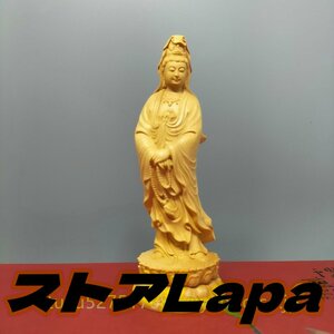 新品 木彫 仏教美術 観音菩薩 木彫仏像 細工精彫 開運風水