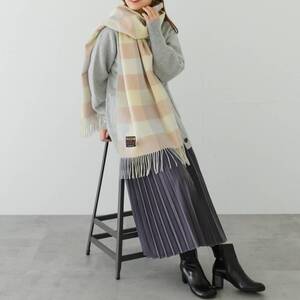 新品 TWEED MILL ツイードミル × URBAN RESEARCH イギリス製 定価1万3970円 Lambswoolstole ウール ストール マフラー 管理番号M341Q9582