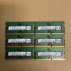 Z141 SKhynix ノートPCメモリ 8GB 1Rx8 PC4-2400T 6枚