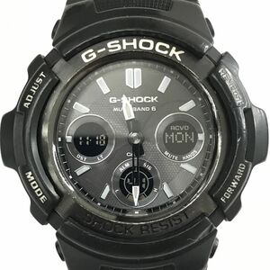 CASIO カシオ G-SHOCK ジーショック 腕時計 AWG-M100BW-1A 電波ソーラー マルチバンド6 タフソーラー ブラック アナデジ カレンダー