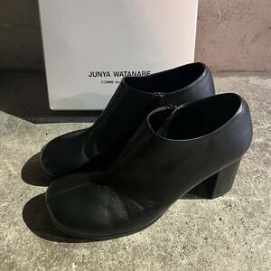 JUNYA WATANABE チャンキーヒールサイドジップブーツ ラウンドトゥ レザー パンプス ジュンヤワタナベ vibram VERO CUOIO JG-K102-001-1-4