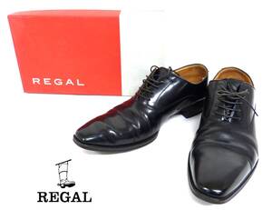 リーガル　REGAL　ビジネスシューズ　表記サイズ27　S/J/833　9//R 27b　ブラック　黒　メンズ　中古