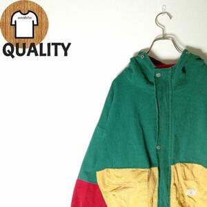 【QUALITY コーデュロイジャケット S 海外古着 フルジップ A607