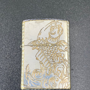 ＃14966　ZIPPO　ジッポ　ライター　鯉　火花確認　長期保管品