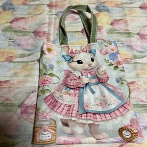 ⑦うさぎの トートバッグ　おまけ付き　 ハンドメイド