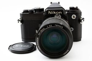 #3540 ニコン Nikon FE Black + NIKKOR 43-86ｍｍ F3.5 フィルム 一眼レフ カメラ [動作確認済]