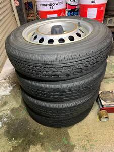 Y1050 155/80R14 88/86N LT BRIDGESTONE ブリジストン V600 2022年 PCD100 4H 5J PROBOX SUCCEED プロボックス サクシード 4本セット