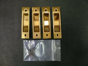 未使用 SUS304 横引き用 引手 4個セット 取手 引戸 襖 18×75×17.5mm 船底引手 チリだし引手 管理No.40409