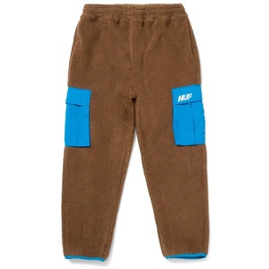 美品 21AW HUF FORT POINT SHERPA PANT Mサイズ シェルパ フリース パンツ カーゴ Dust Brown PT00189