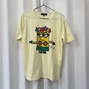 ミニオン Tシャツ ペールイエロー 半袖 薄黄色 ユニセックス Lサイズ double focus MINION レディース XL相当