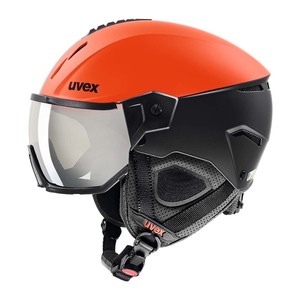 24UVEX instinct visor フィアースレッド/ブラックmat　59-61ｃｍレンズ：Ltｍシルバー（S2）眼鏡使用可_定価￥49500 