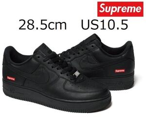 28.5cm Supreme × NIKE Air Force 1 Low Black US10.5 シュプリーム ナイキ エアフォース 1 黒Box Logo Sticker付 Tee SB Dunk CU9225-001