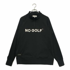 coco★NO GOLF★NO COFFEE×CLUBHAUSh★長袖ハーフジッププルオーバー★黒/ブラック/XS※レターパックプラス発送可★88909