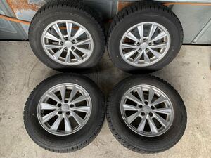 195/65R15 DUNLOP WINTER MAXX WM02 19年 7mm SUBARU 純正ホイール付き４本セット