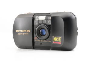 動作品 オリンパス OLYMPUS μ[mju:] PANORAMA ミュー 黒 ブラック コンパクトフィルムカメラ 管K9042