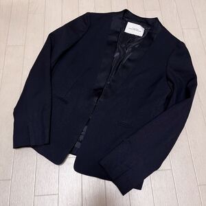 和550★ GREEN LABEL RELAXING UNITED ARROWS グリーンレーベルリラクシング ノーラペルジャケット 38 ネイビー レディース