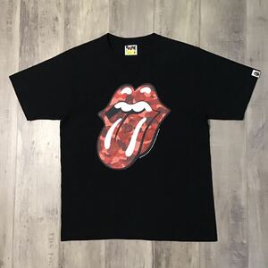 ROLLING STONES × BAPE Red camo Tシャツ Mサイズ ローリングストーンズ a bathing ape エイプ ベイプ アベイシングエイプ 迷彩 w4547