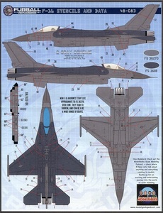 1/48 ファーボールデカール　F-16 ファイティングファルコン用 ステンシル