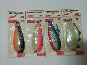 未使用 ルアーレップ 無制限 80mm 25g アワビ アバロン LURE-REP AWB Unlimited ABARON 検 トラウト サーモン サクラマス 青物