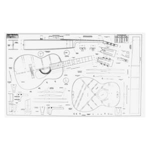 Martin 000 スタイル 実寸製図　フルスケール