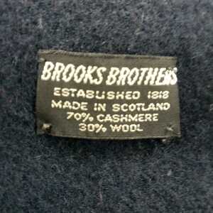 brooksbrothers ブルックスブラザーズ カシミア　ウール マフラー スコットランド製　ビンテージ　vintage ネイビー　濃紺　　cashmere