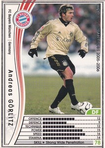 PANINI WCCF EUROPEAN CLUBS 2005-2006 Bayern Munchen バイエルンミュンヘン　ゲルリッツ　パニーニフットボールリーグ　130/336