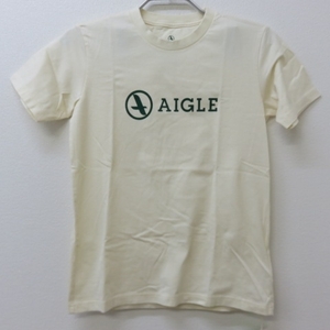 Y301★AIGLE エーグル　半袖Ｔシャツ　XS クリーム　未使用 10/3★A