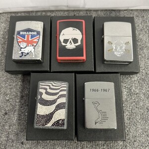 H052-NG8-154 ▲ Zippo ジッポー オイルライター 5点セット ブルドック ベトナム ドクロ レッド 他 喫煙具 5点火花あり