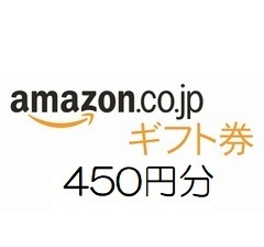 【即決 匿名】amazon アマゾン ギフト券450円分 有効期限約10年