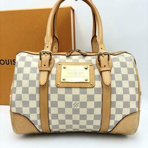 ●１円～ LOUIS VUITTON ルイヴィトン バークレー ダミエアズール ミニボストン ハンドバッグ メンズ レディース 通勤 通学 