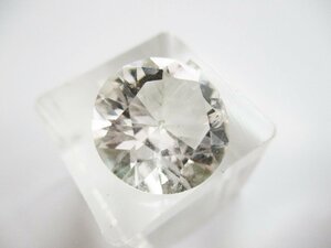 ★とちぎ屋！ルース【クリスタル（本水晶）】ラウンドブリリアントカット（５８面体）約２．５ｇ（約１２．５ｃｔ）★