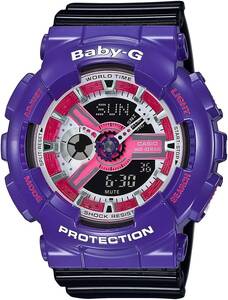 新品　カシオ BABY-G　BA-110NC-6AJF　ブラック×パープル　紫　ピンク