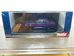 ◆Hobby JAPAN◆1:64 トヨタ カローラレビンＡＥ８６(２ＤＯＯＲ)カーボンボンネット/パープル/ブラック◆