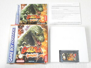 GBA★GODZILLA DOMINATION! 海外版(国内本体動作可能) 端子清掃済み★箱付・説明書付・ソフト付