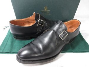 【クロケット&ジョーンズ CROCKETT&JONES】 マルバーン MALVERN シングルモンクストラップシューズ 靴 (メンズ) 7.5E 黒 □30MZA6529□