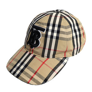 BURBERRY バーバリー TBロゴ ヴィンテージチェック キャップ ベージュ 8027502 56 ユニセックス 中古