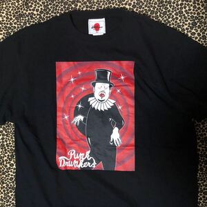 美品 XXL PUNK DRUNKERS くっきー コラボ Tシャツ ブラック パンクドランカーズ 野性爆弾 PUNKDRUNKERS